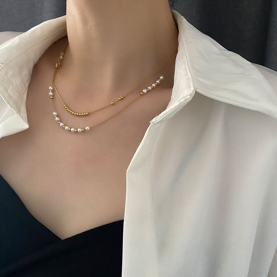 Women's Layer Twin Light Luxury Clavicle Chain Necklaces