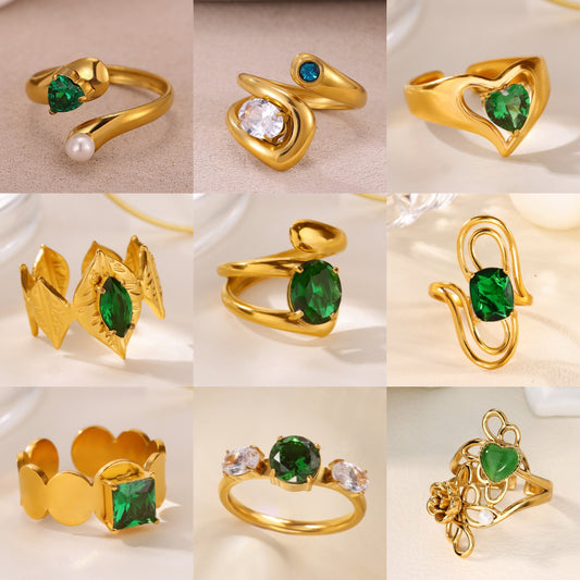 Women's Gold-plated Stainless Steel Geometric High-grade Open Ring