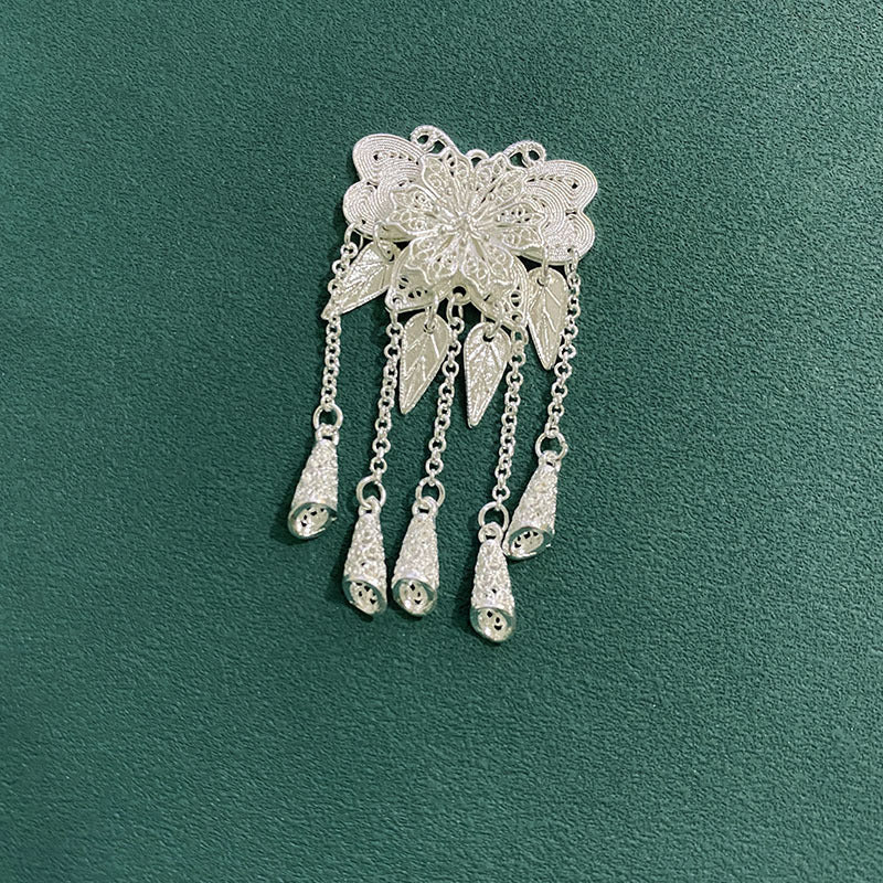Magnets Sier Hat Butterfly Peacock Phoenix Earrings