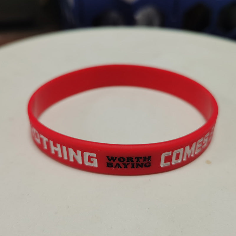 Inspirational Silicone Male Female Personality Simple Wrist Bracelet