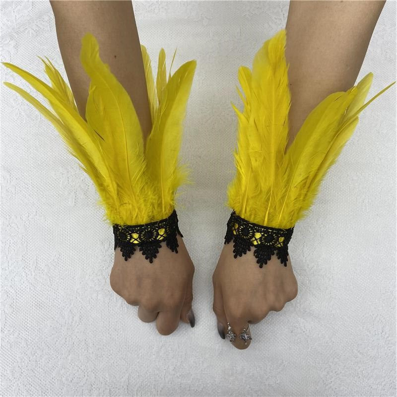Feather Halloween Performance Ball Lace Wristband Bracelets