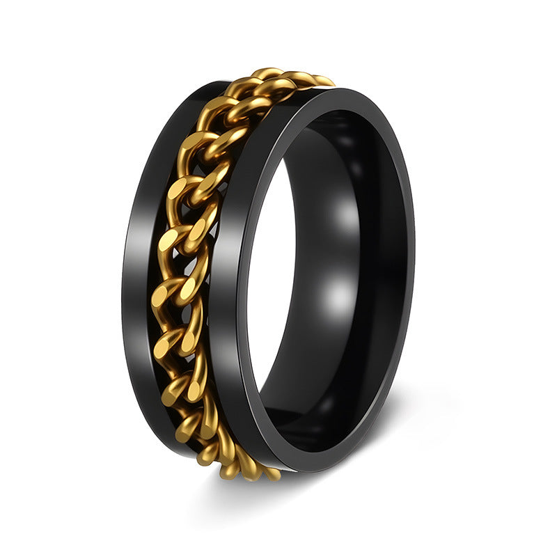 Titanium Decompression Hip Hop Cool Open Ring