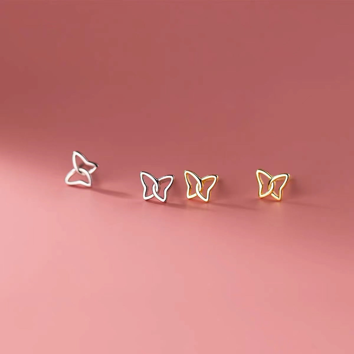 Sier For Female Fashionable Simple Small Earrings