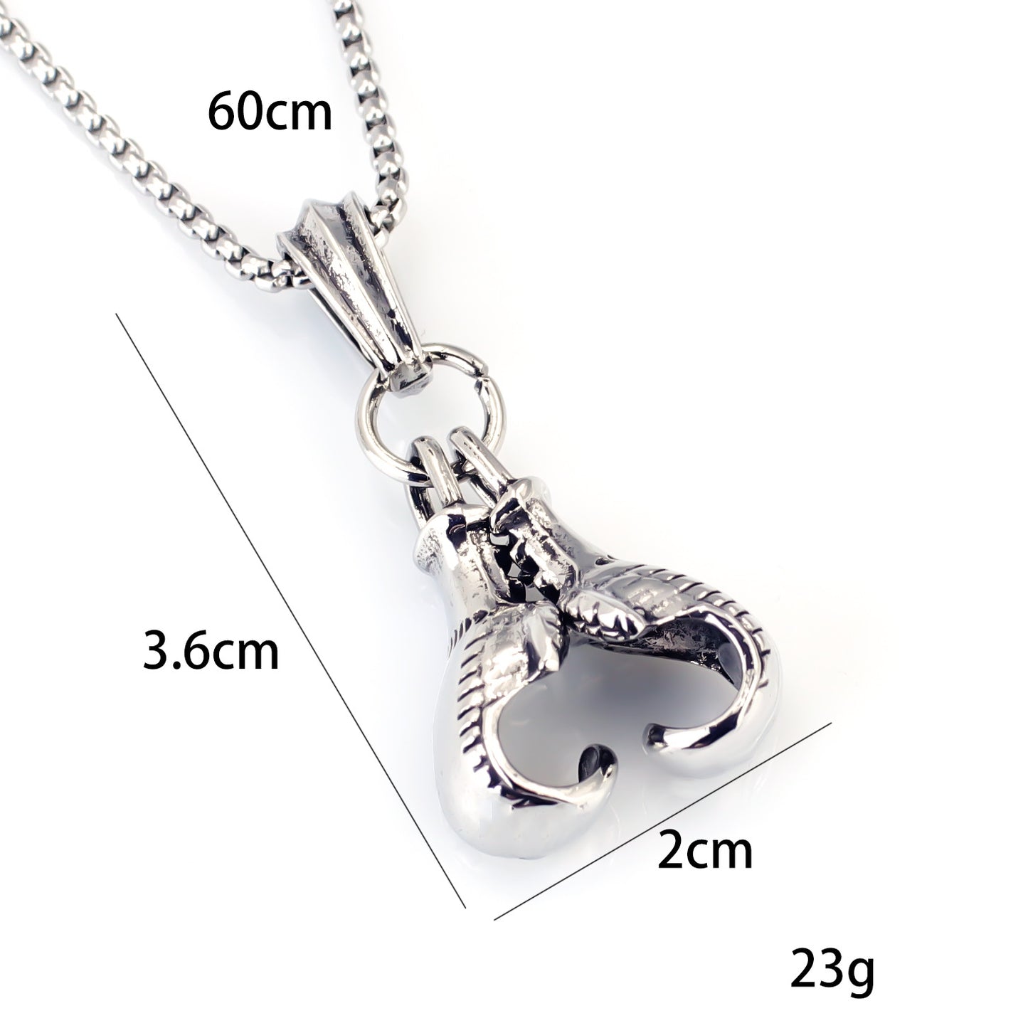 Men's Stainless Steel Boxing Physical Picture Domineering Necklace