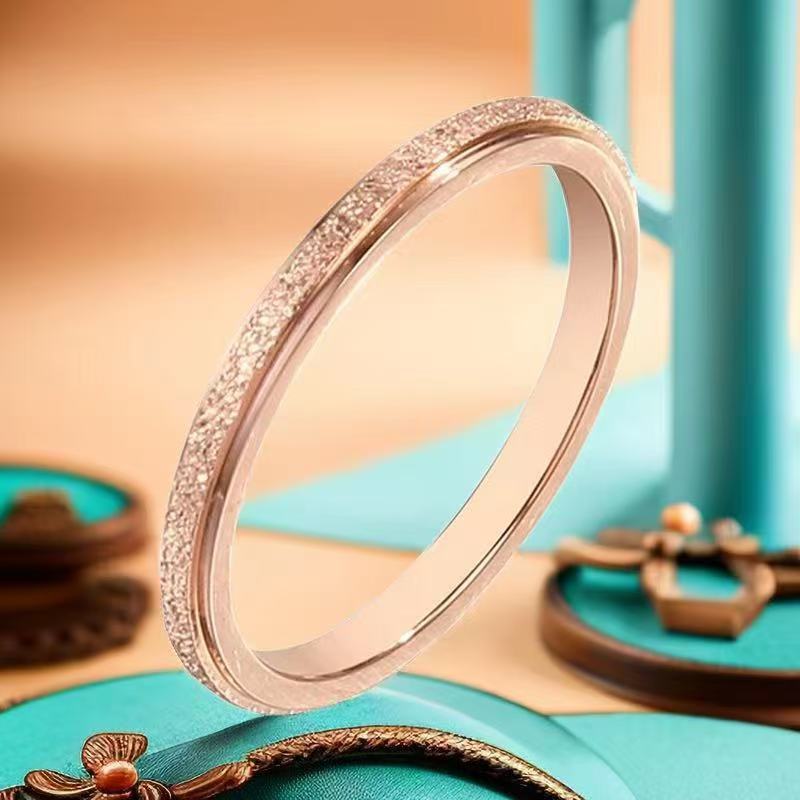 Women's Light Luxury Style Niche Advanced Frosted Ring