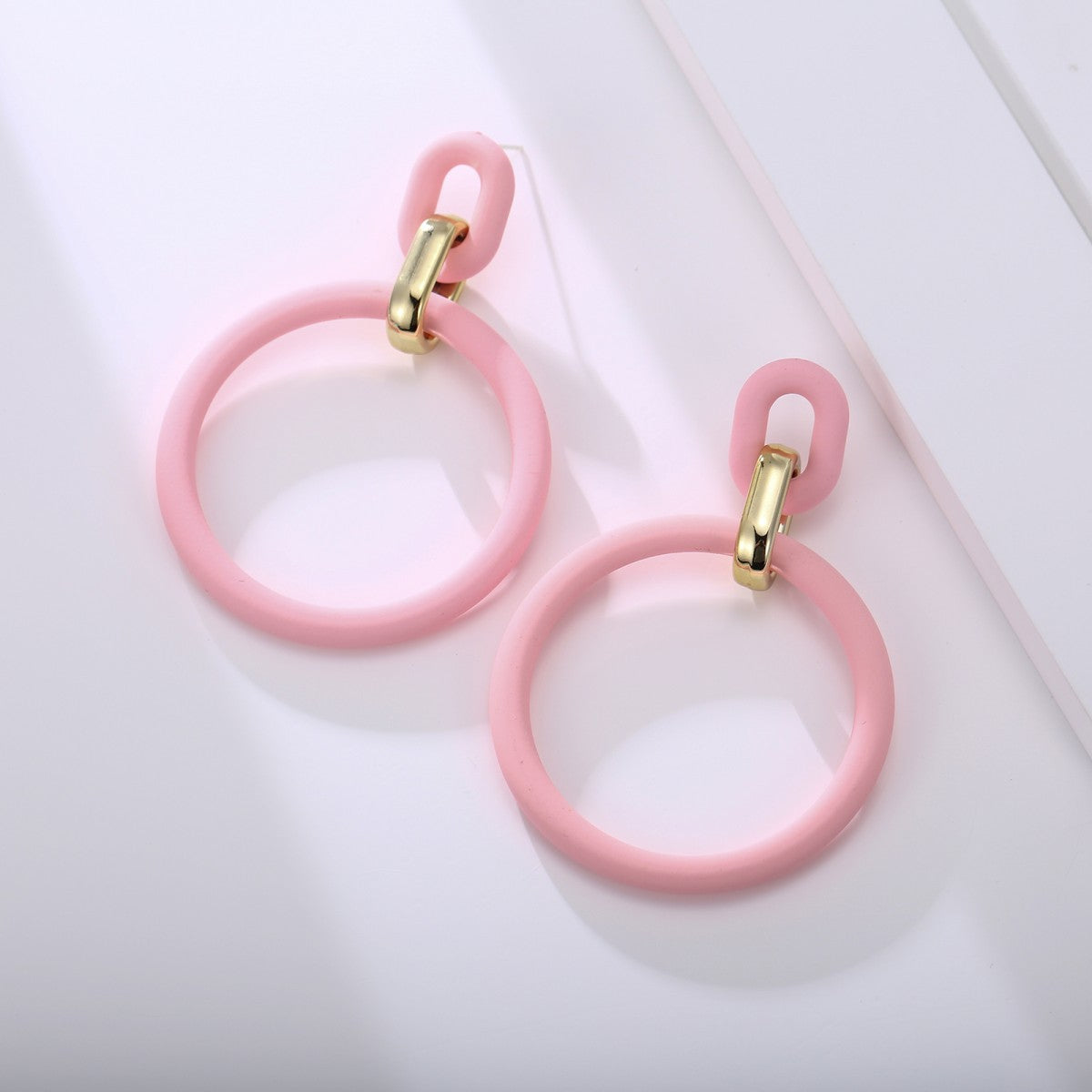 Color Personality Geometry Fashion Retro Spray Earrings