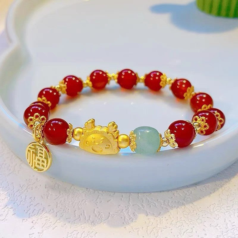 Female Aquamarine Gray Moonlight Natural Crystal Bracelet