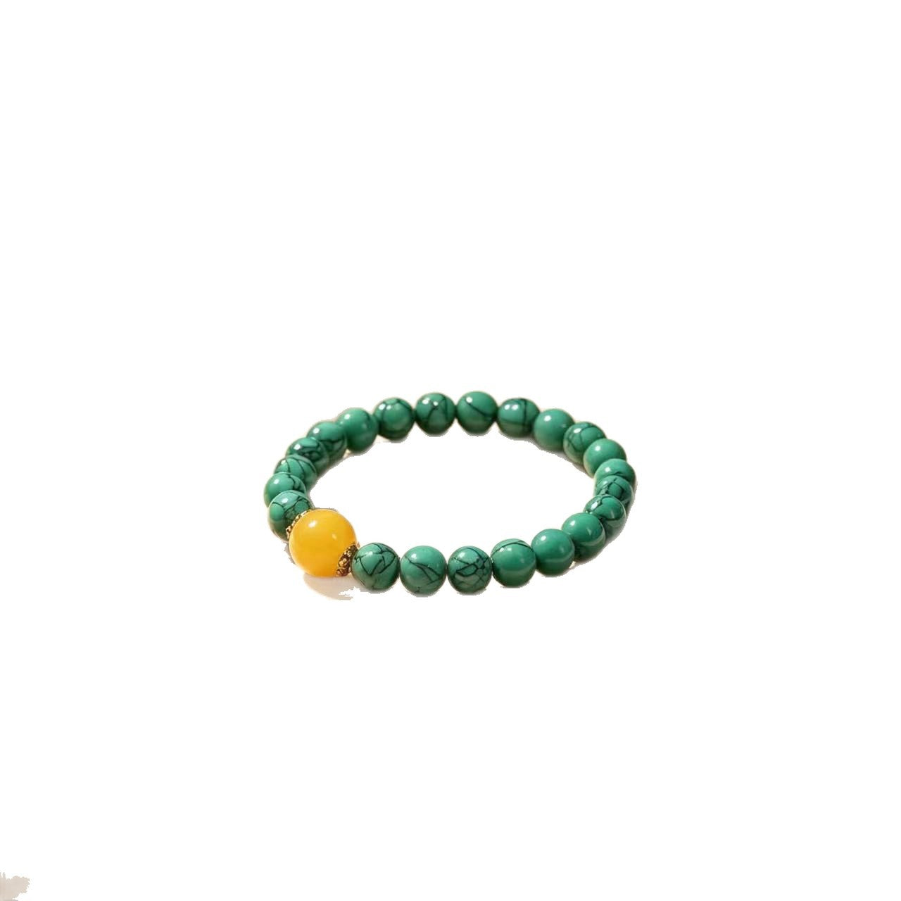 Ethnic Style Six Words Mantra Optimized Turquoise Bracelet