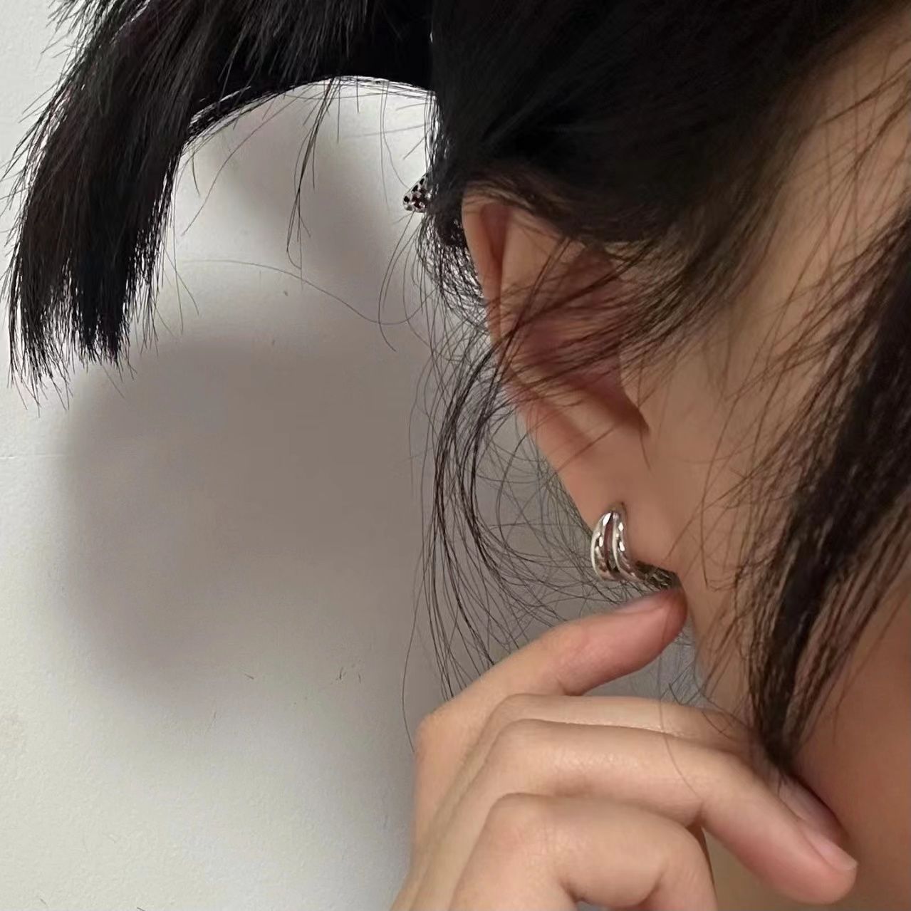 Women's Sterling Sier Simple High-grade Light Luxury Frosty Earrings