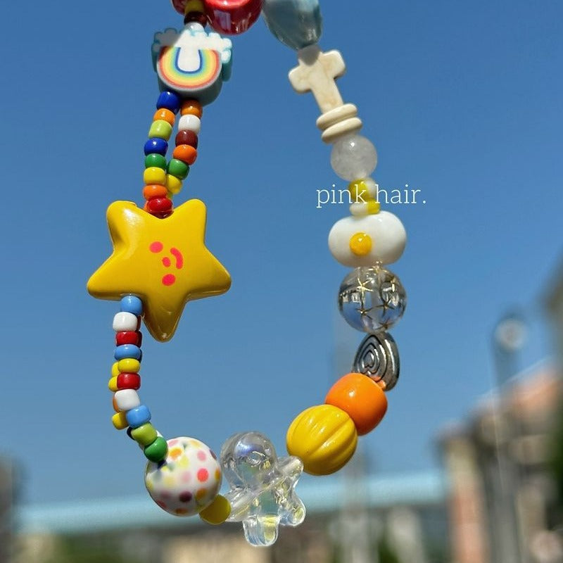 Summer Rainbow Dopamine Fresh Color Design Sweet Bracelet