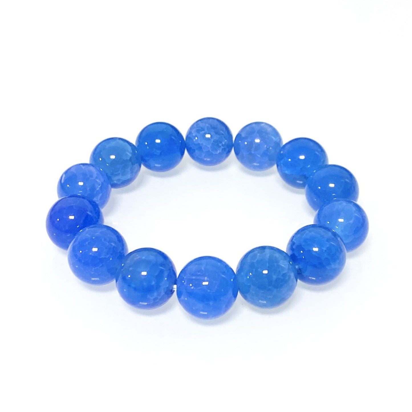 Women's & Men's Dragon Pattern Agate Single Circle Round Beads Life Scale Texture Bracelet