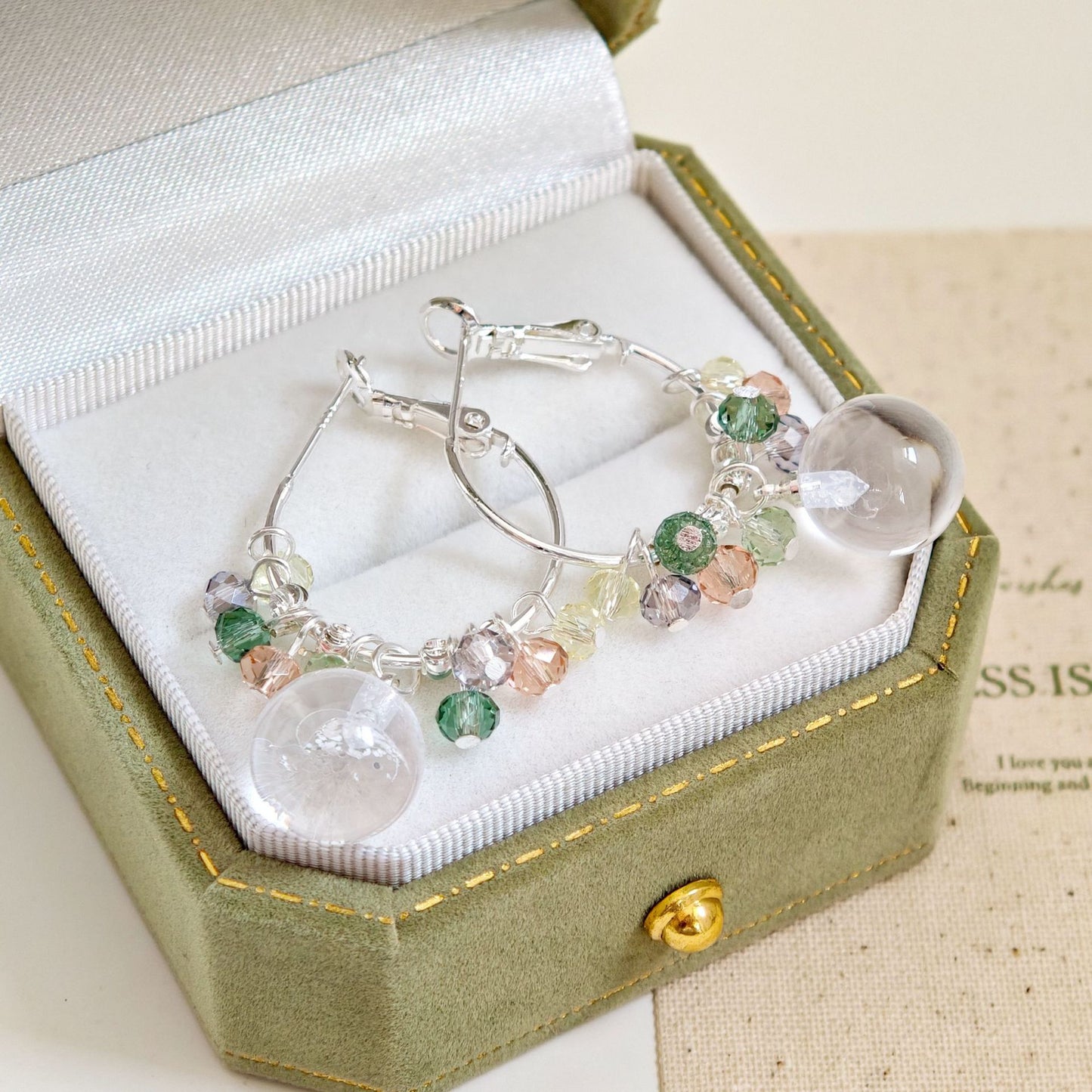 Colorful Crystal String Beads Eardrop Unique Earrings