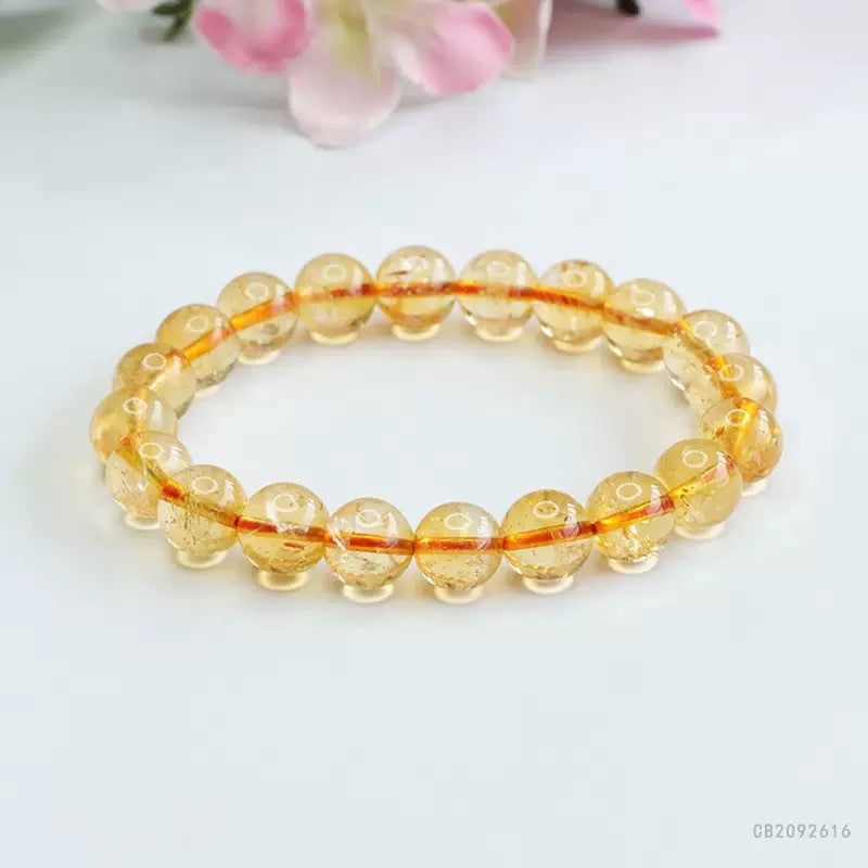 Natural Cherry Blossom Floating Flowers Agate Chalcedony Fashion Sweet Single Bracelet