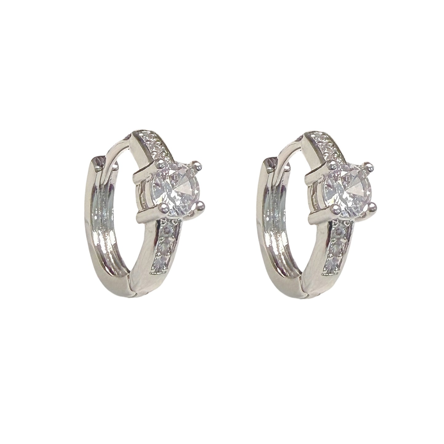 Trendy Clip Simple Bone Female Zircon Earrings