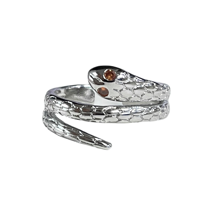 Women's French Entry Lux High-grade Snake-shaped Open-end Personality Rings