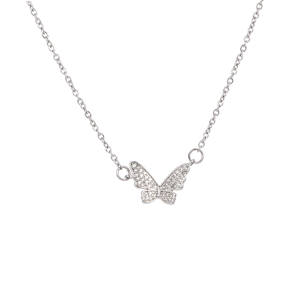 Sweet Small Butterfly Suit Niche Design Refined Necklaces