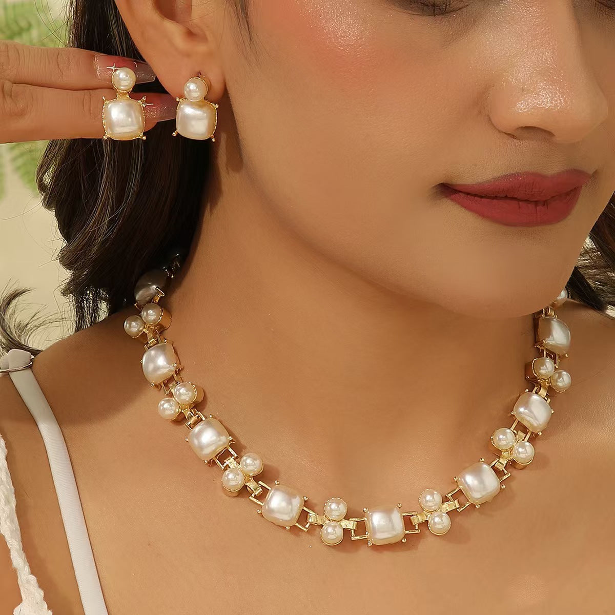 Unique Classic Stylish Cool Diamond Alloy Jewelry Set