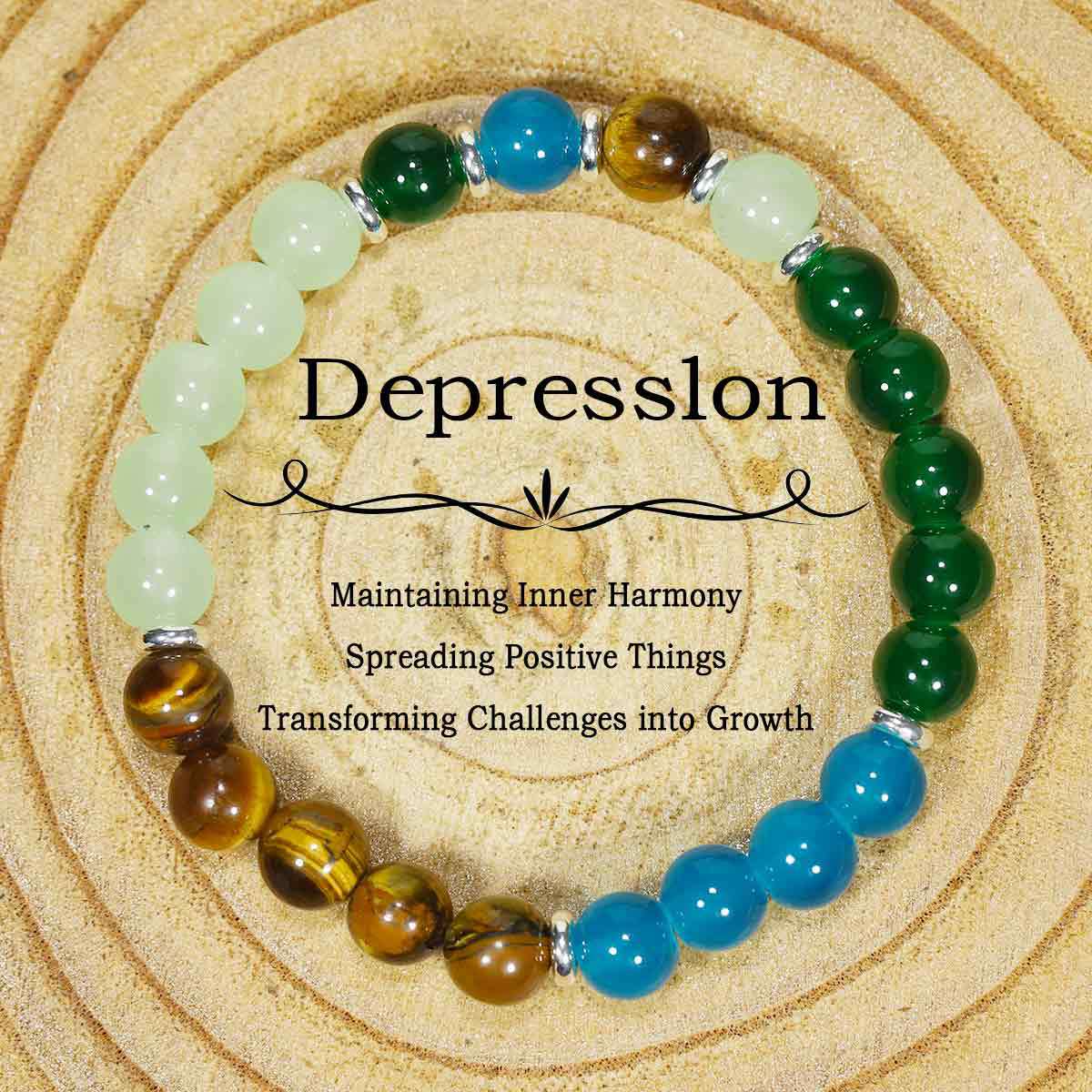 Tigereye Natural Stone Beaded Crystal Unisex Bracelet