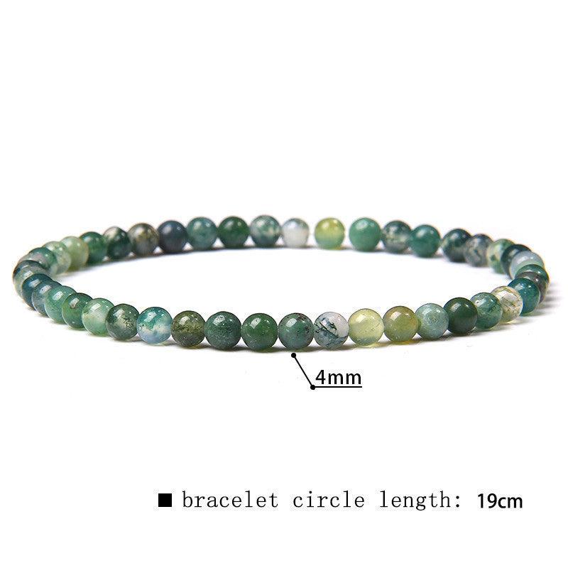 Crystal Agate Round Beads Aquamarine Tourmaline Yellow Tower Energy Beaded Bracelets