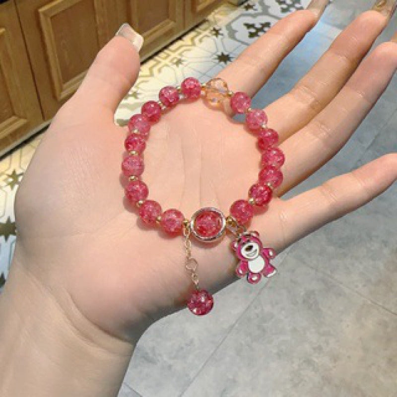 Female Aquamarine Gray Moonlight Natural Crystal Bracelet