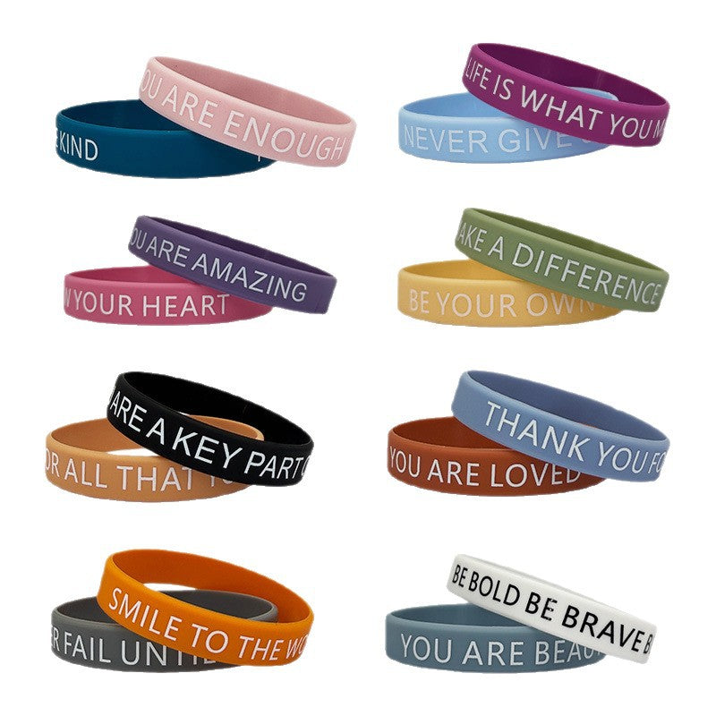 Inspirational Silicone Easter Hand Clover Sports Rubber Wrist Rings