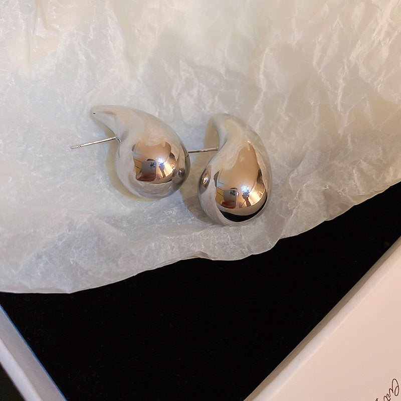 Women's Needle Round Curved Geometric Ear Retro Personalized Temperamental Light Luxury Earrings
