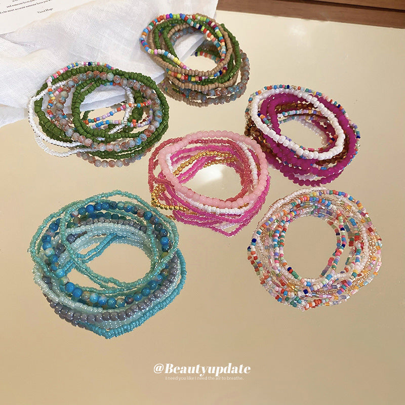 Bohemian Style Stack Beads High-grade Dopamine Bracelets