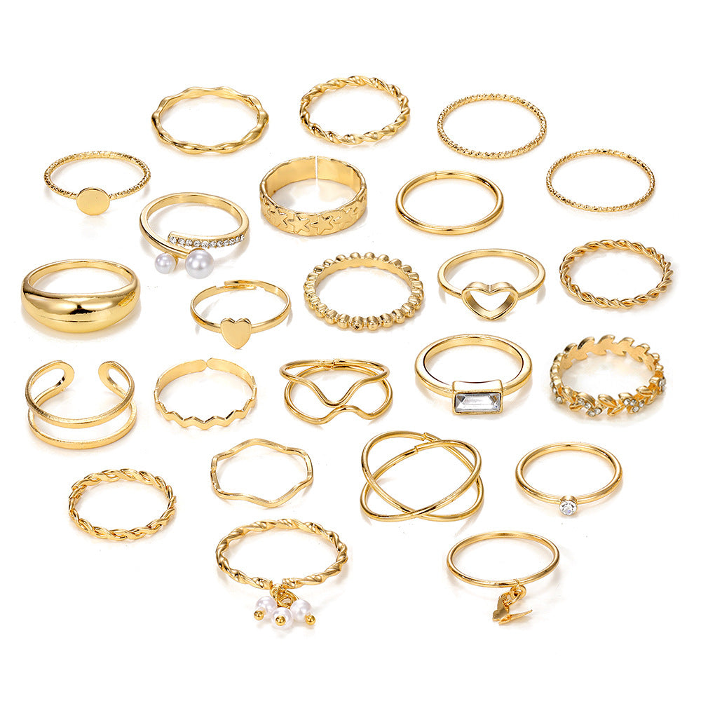 Wheat Twist Pearl Advanced Sense Fashion Ring