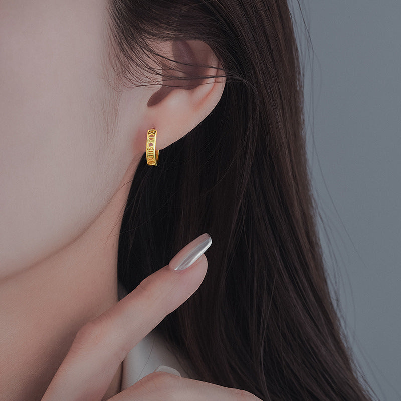 Women's Round Summer Tide Simple Exquisite Mild Luxury Ear Buckle