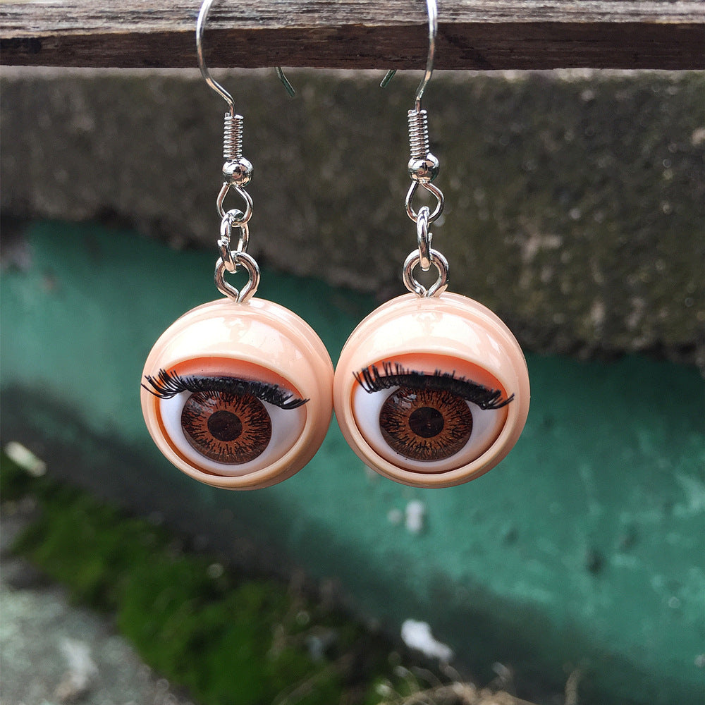 Quirky Ideas Personality Style Simulated Doll Eyes Eyelashes Eyeballs Rings