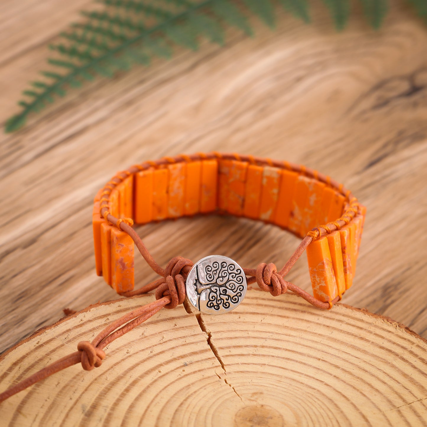 Natural Stone Imitated Handmade Woven Leather String Bohemian Bracelets