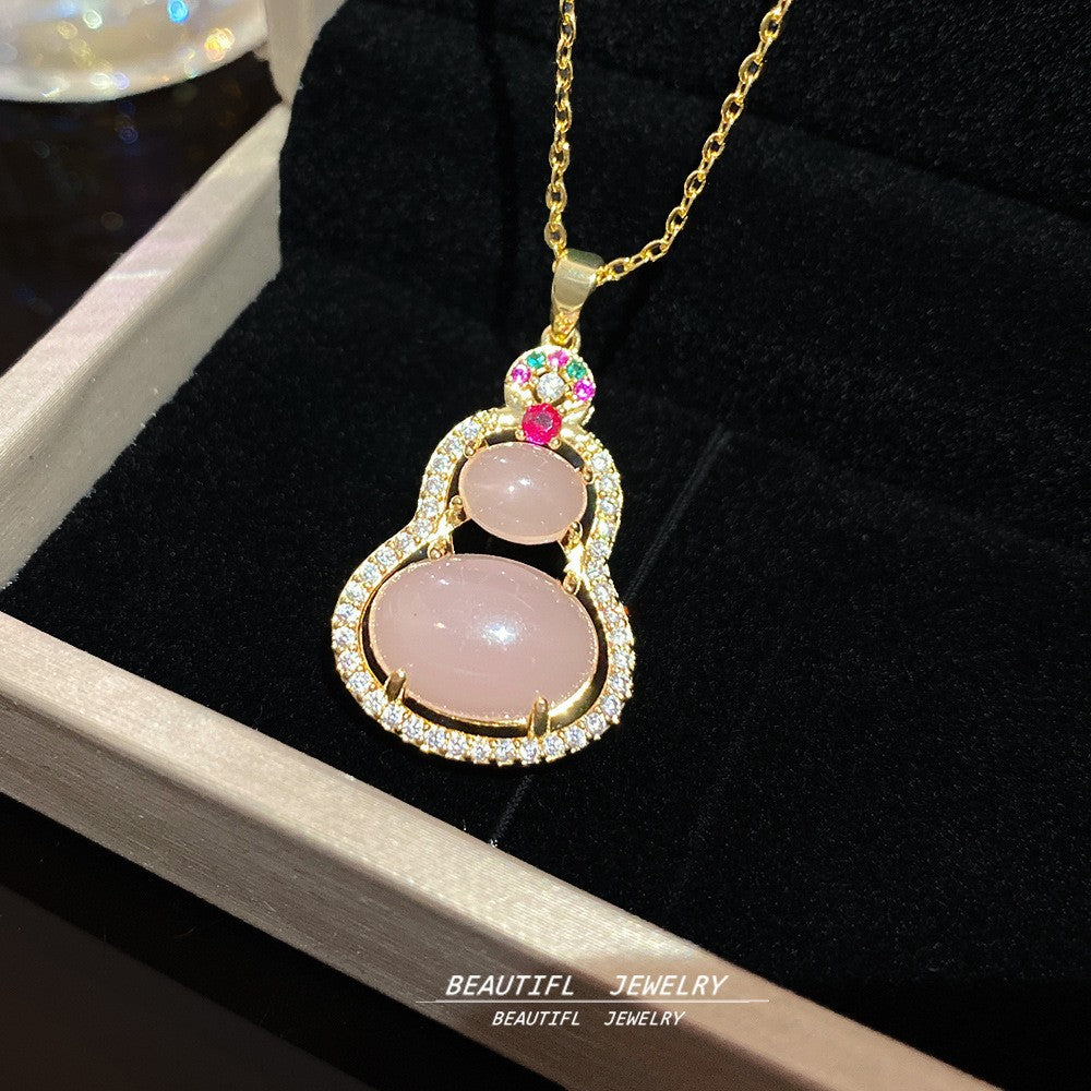 Women's Minority Simple Fashionable Elegant Zircon Clavicle Chain Titanium Steel Accessory Necklace