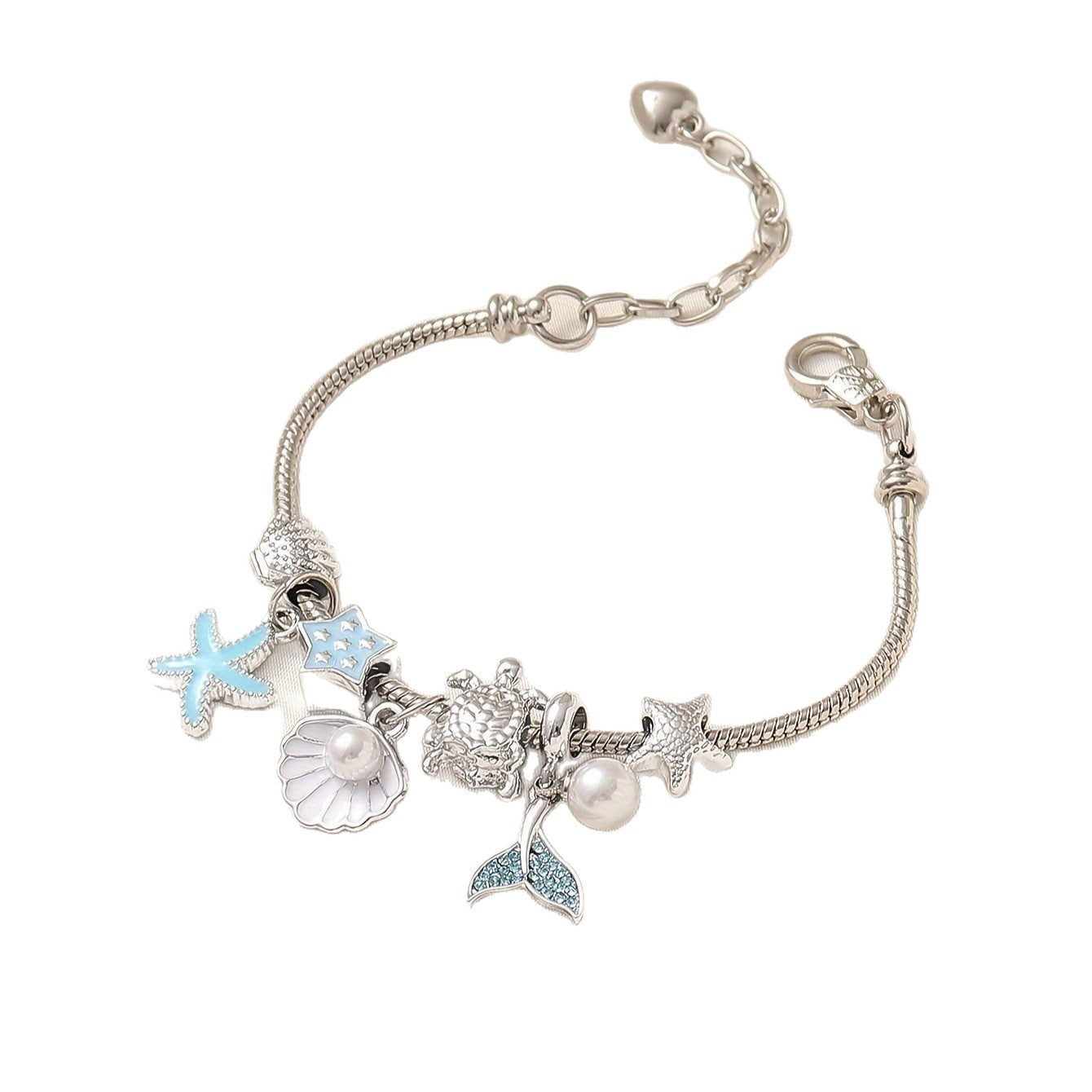 Beaded Ocean Style Cute Painting Oil Starfish Bracelet