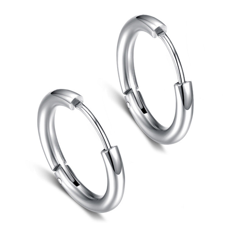 Stainless Steel Hoop Fashion Trend Simple Rings