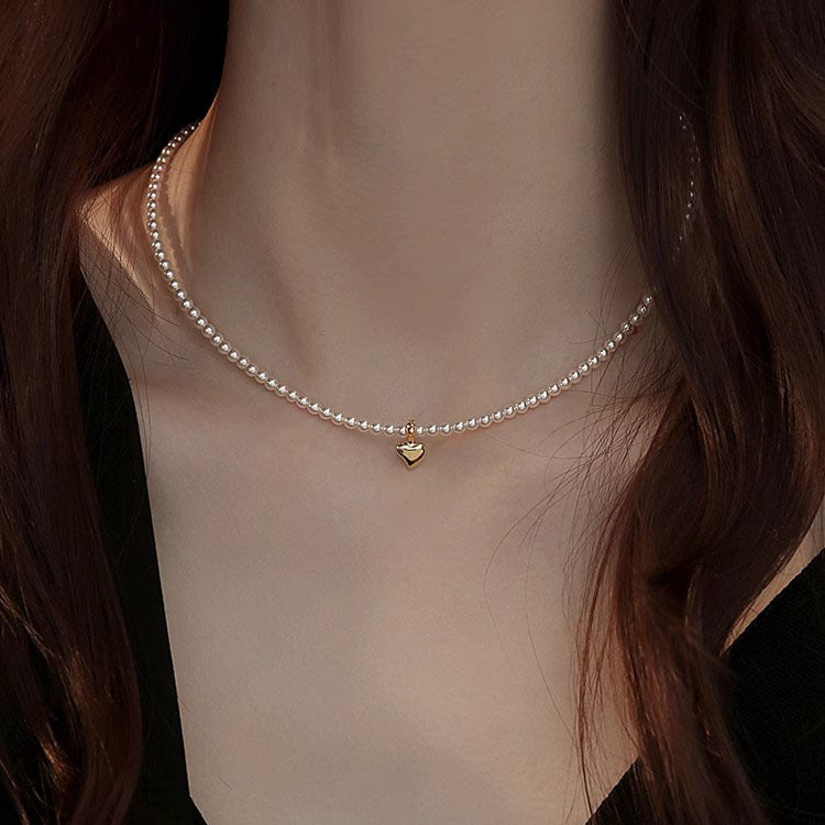 Women's Golden Bean Clavicle Chain Light Luxury Necklaces