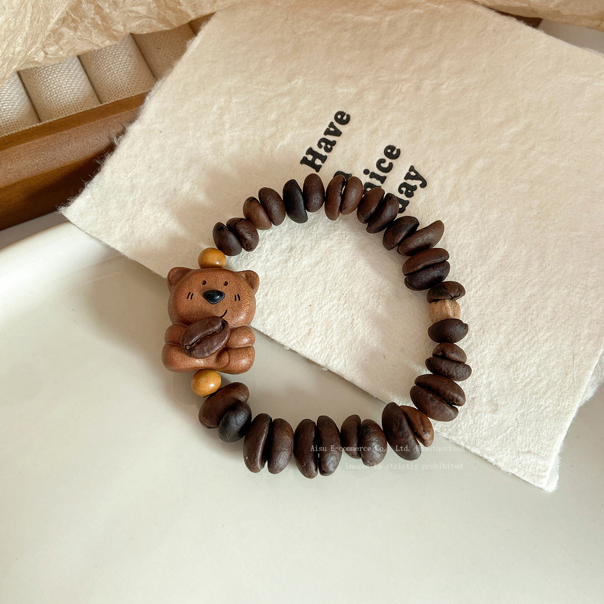 Cute Bean Design Beautiful Handmade Peach Niche Exquisite Bracelet