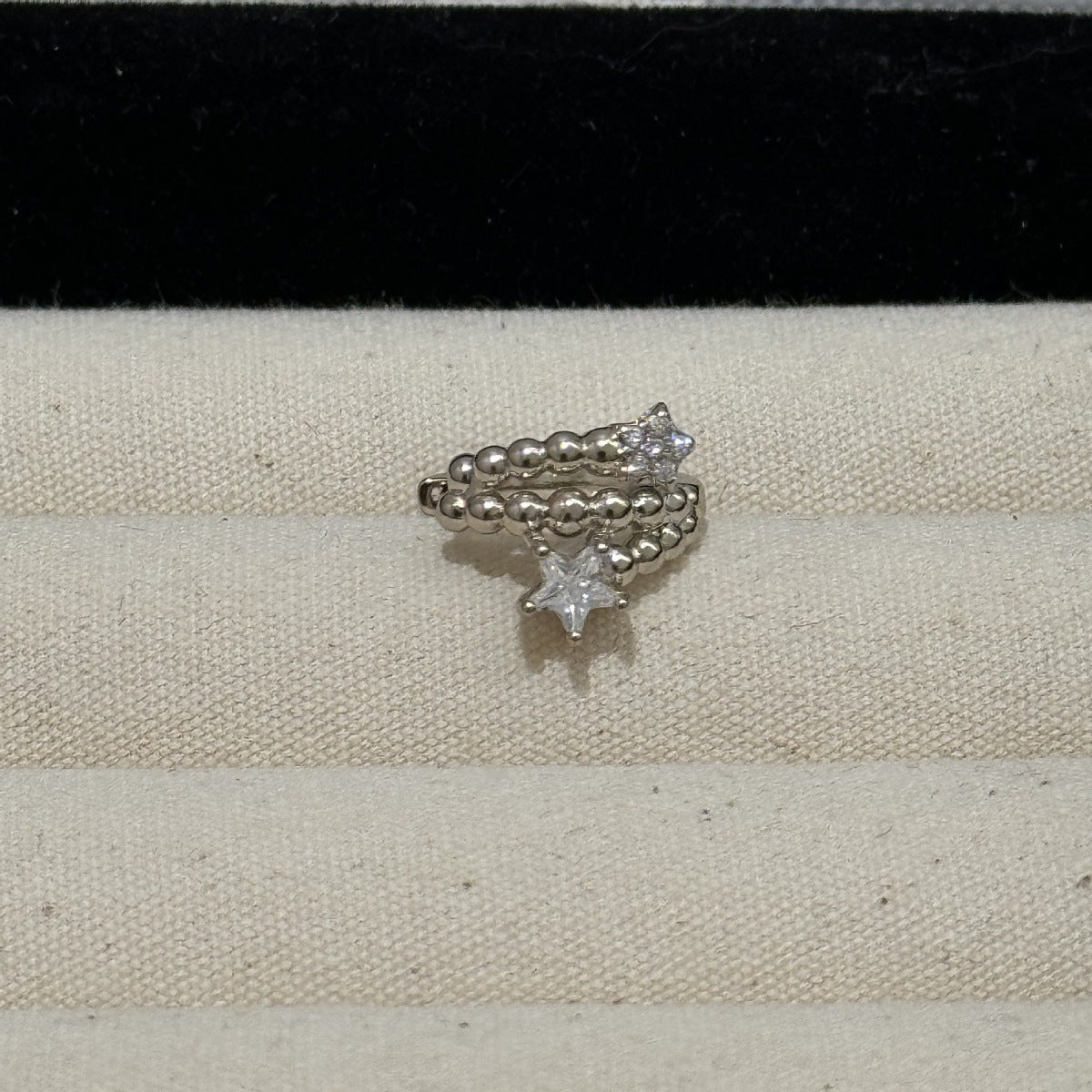 Women's Light Coffee Gold Collection Series Minimalist Zircon Ear Earrings