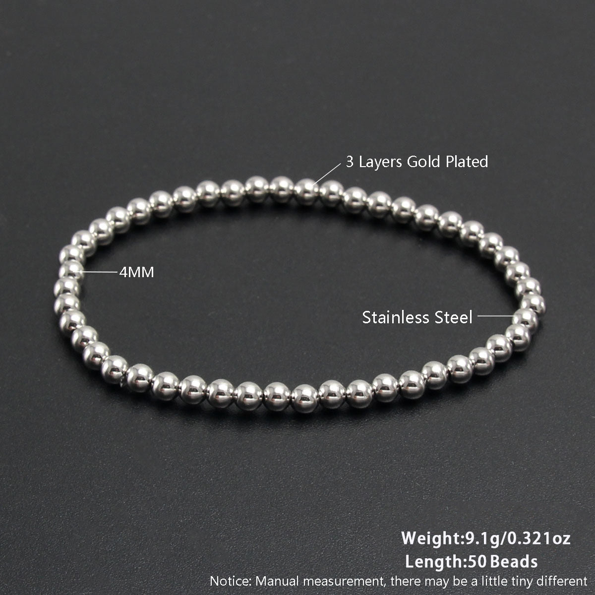 Women's & Men's Stainless Steel Gold-plated Gold Sier Two-color Bracelet