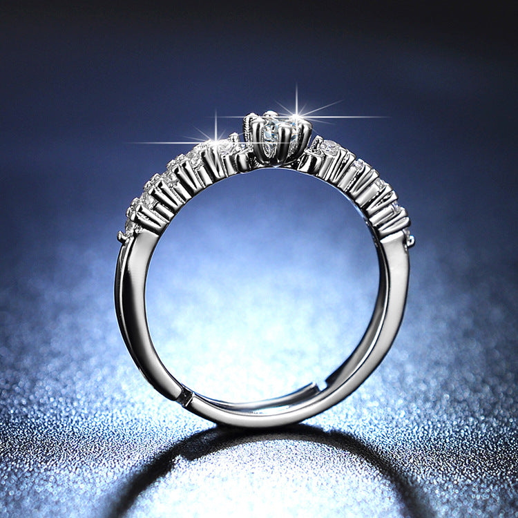 Asterism Moon Simulation Moissanite Female Korean Rings