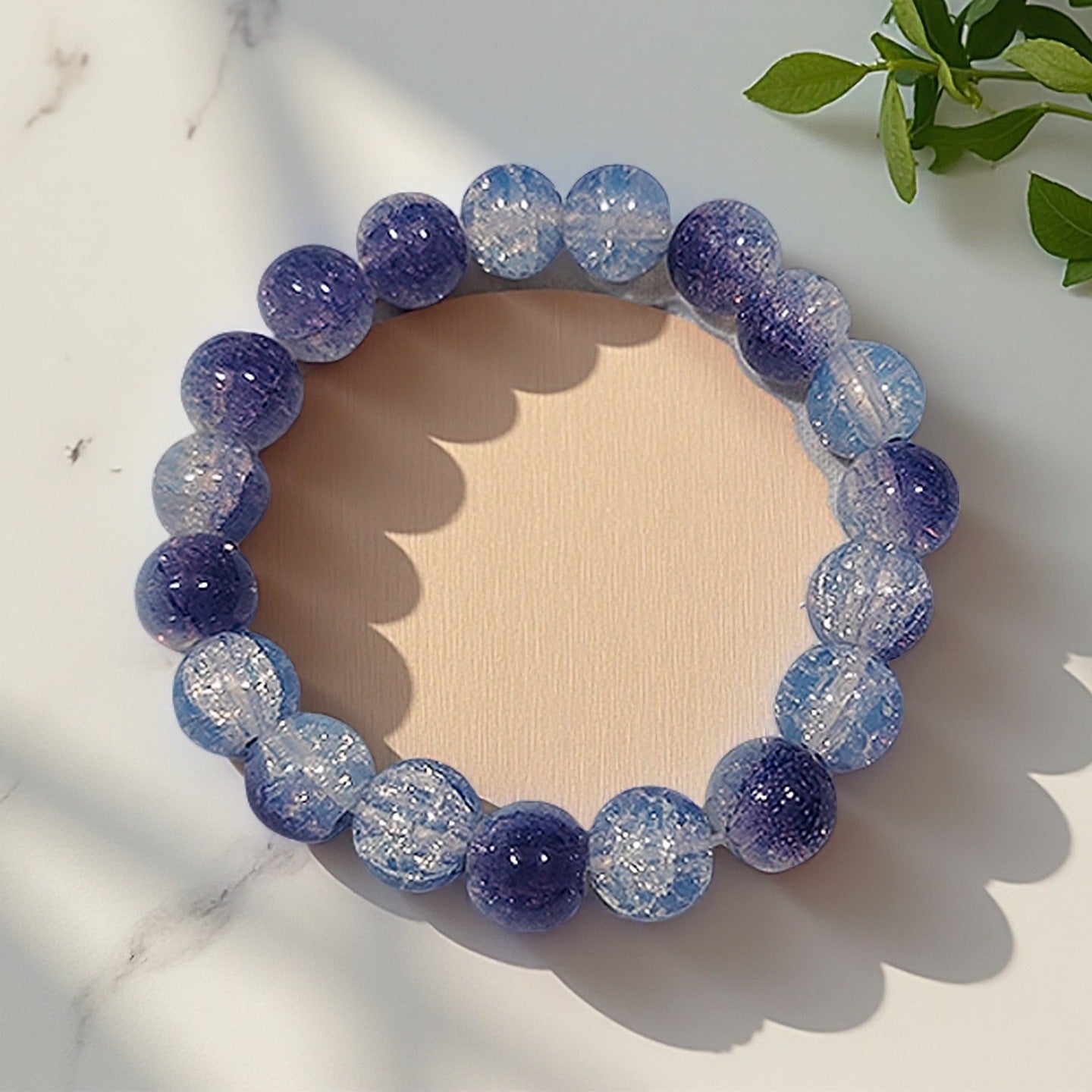 Purple Brushed Floral Beads Female Hand Toy Bracelet