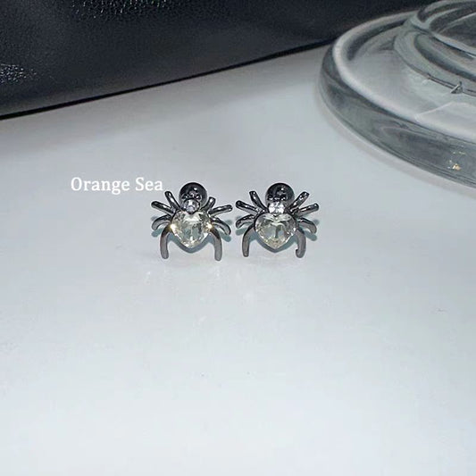 Black Spider Ear Bone Pin Small Earrings