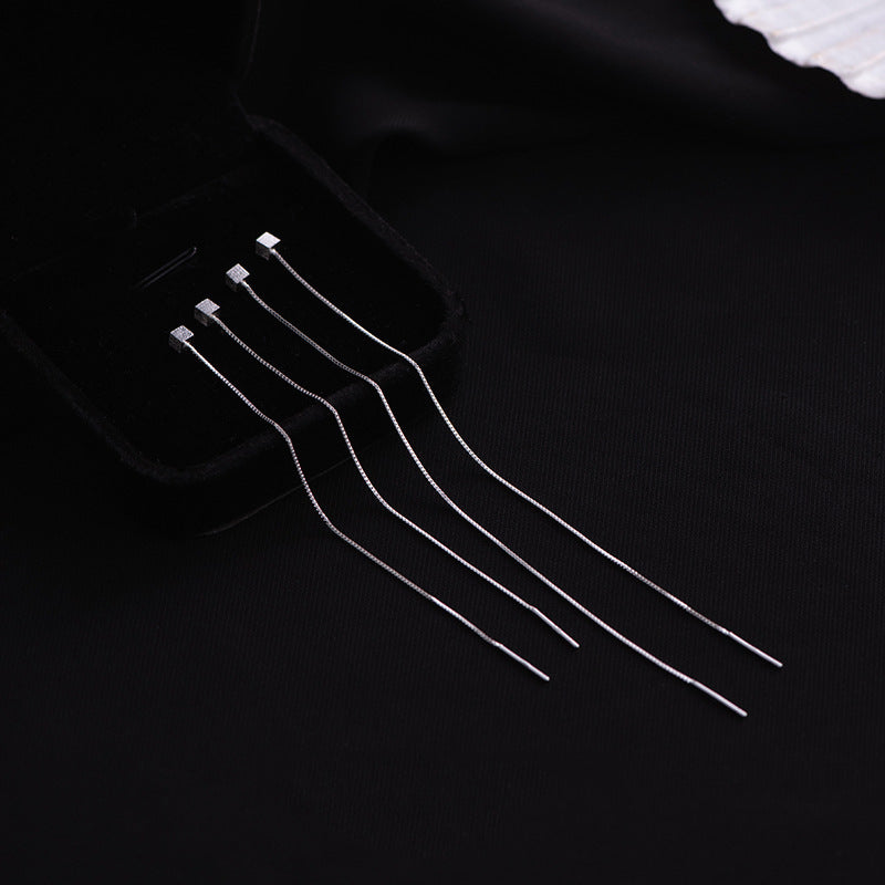 Women's Square Lines Summer Simple Cold Style Long Ear Line