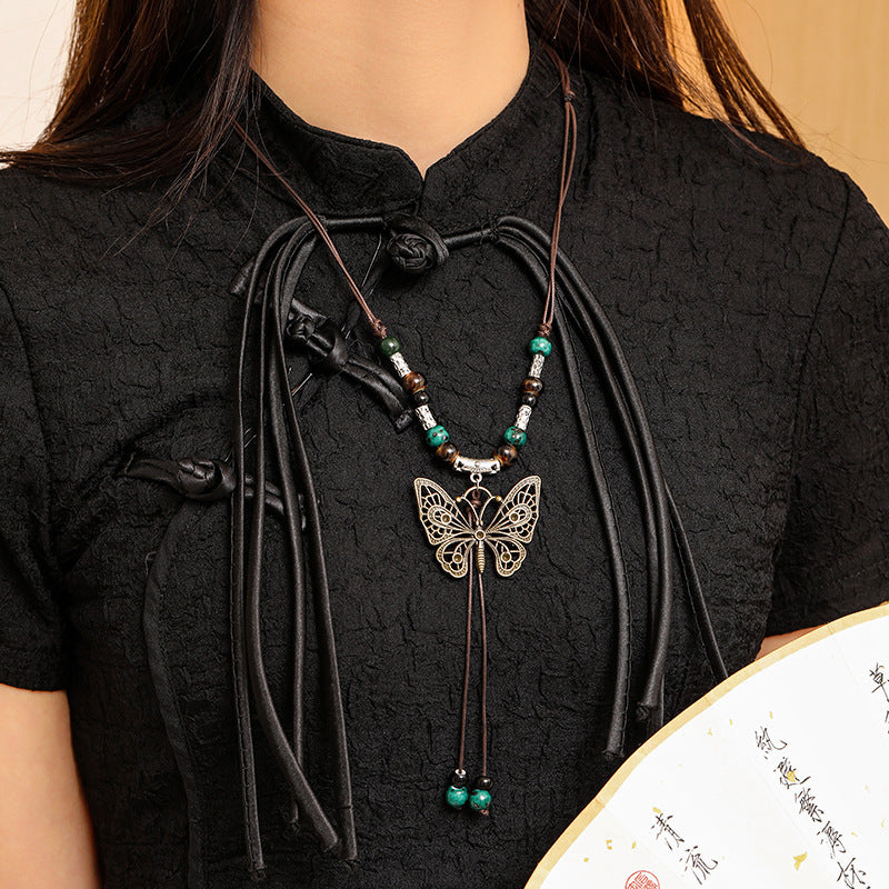 Butterfly Ceramic Female Ethnic National Fashion Necklaces