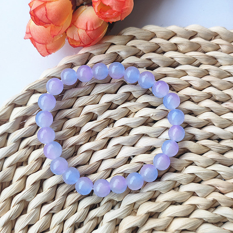 Hand Toy Gradient Color Glass Beads Primary School Beaded Can Bracelets