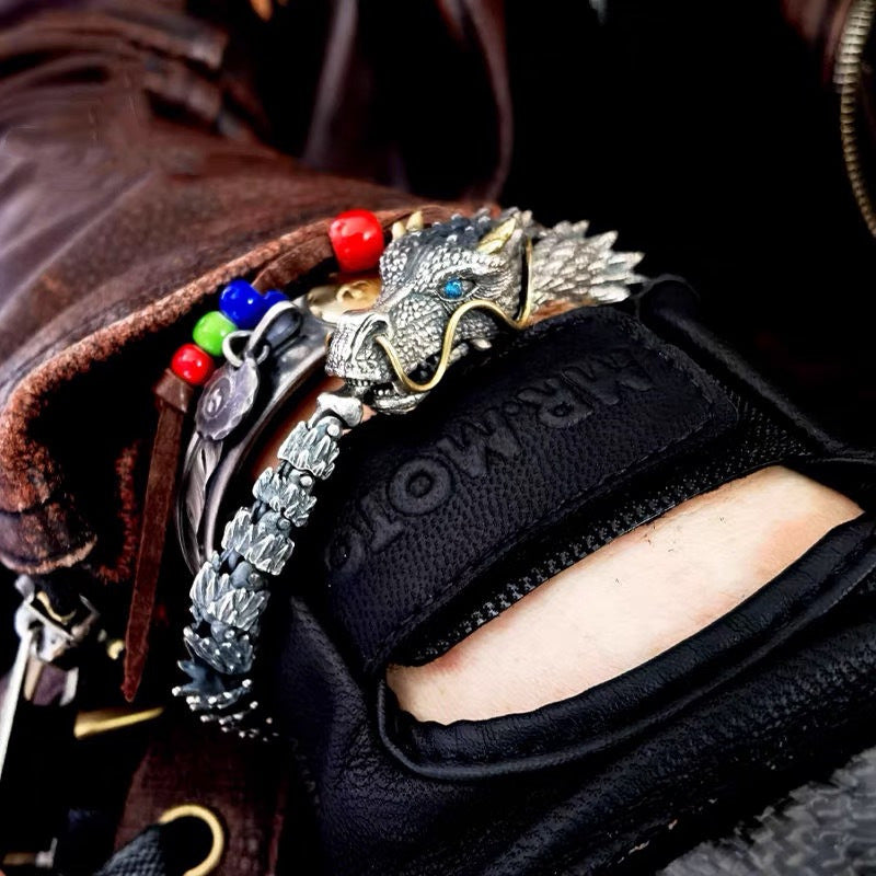 Men's Retro Faucet Power Style Personalized Trendy Collection Grade Birthday Bracelet