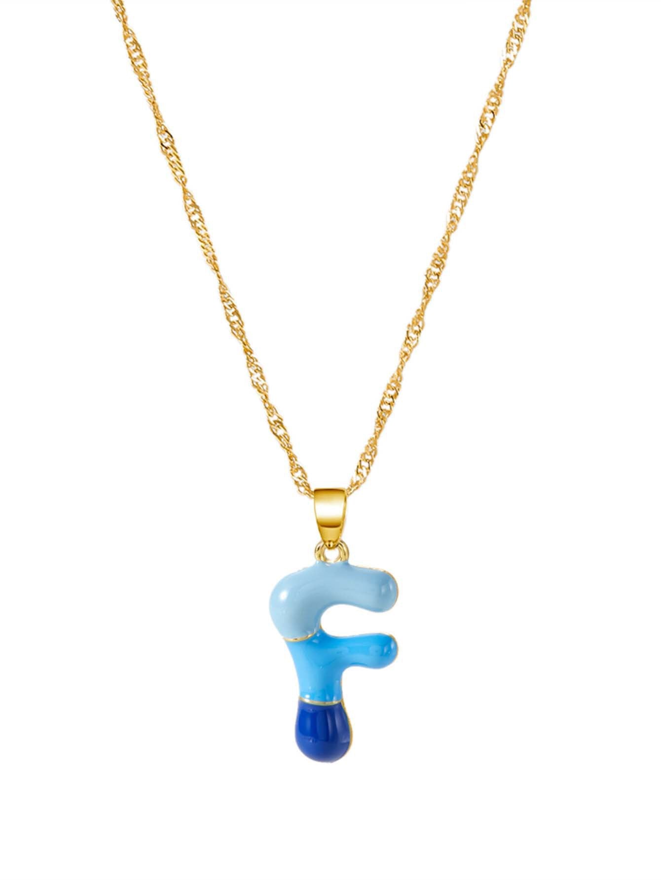 Jewelry Epoxy Bubble Dopamine Letter English Necklaces