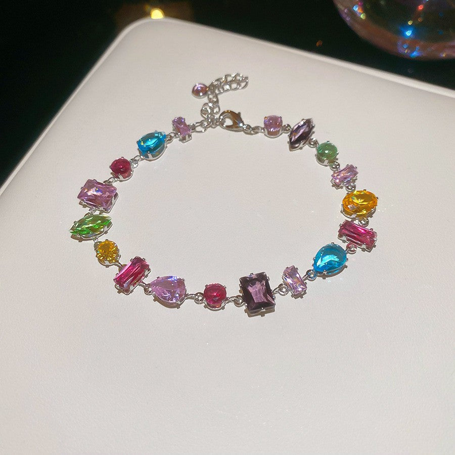 Sweet Pink Zircon Korean Artsy Light Bracelet