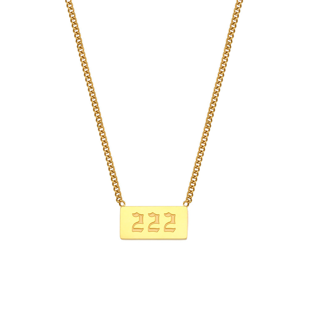 Women's Special Interest Light Luxury Angel Digital Stainless Necklace