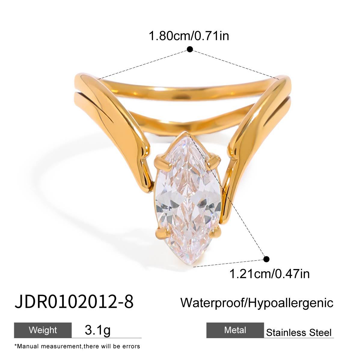 Diamond Light Luxury High-grade Titanium Jewellery Ring