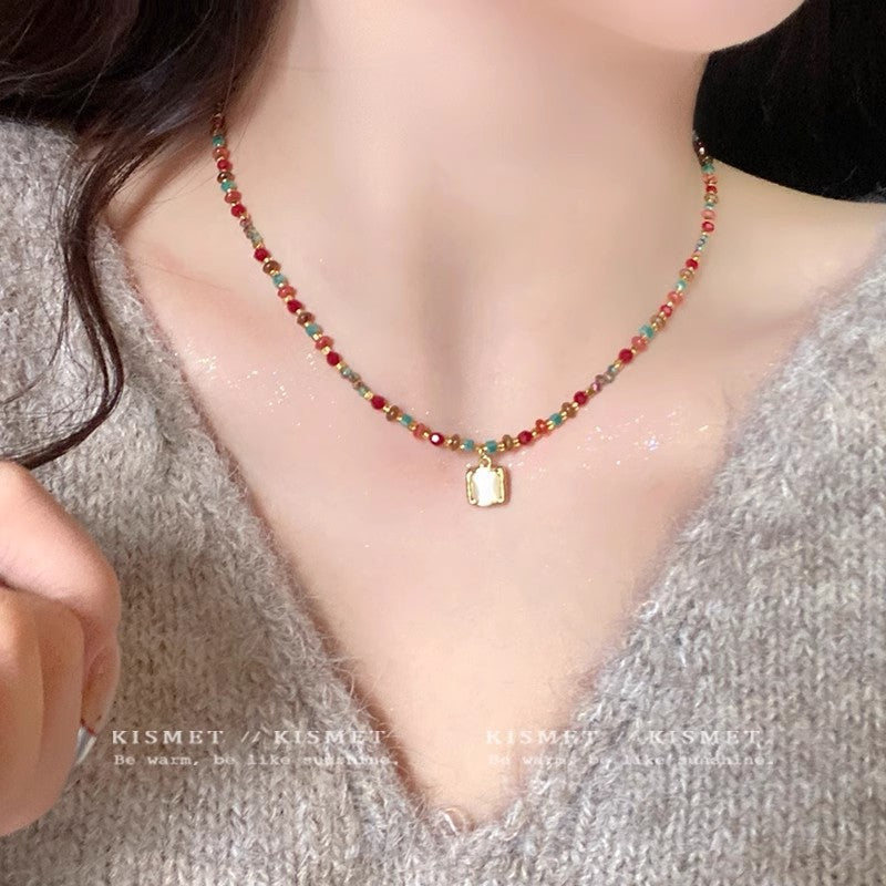 Women's Flower For Light Luxury Minority Design Vintage Sweater Chain Everyday Necklace